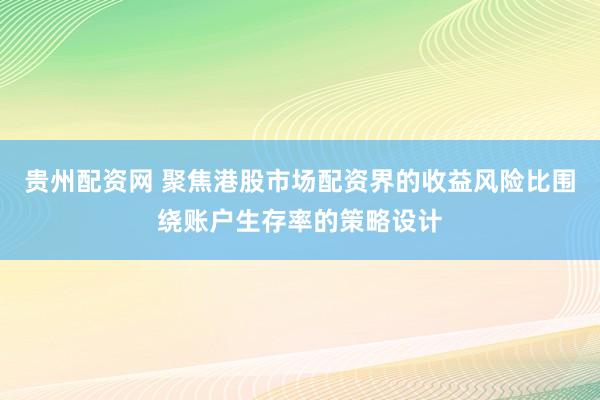 贵州配资网 聚焦港股市场配资界的收益风险比围绕账户生存率的策略设计