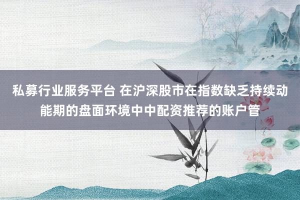 私募行业服务平台 在沪深股市在指数缺乏持续动能期的盘面环境中中配资推荐的账户管
