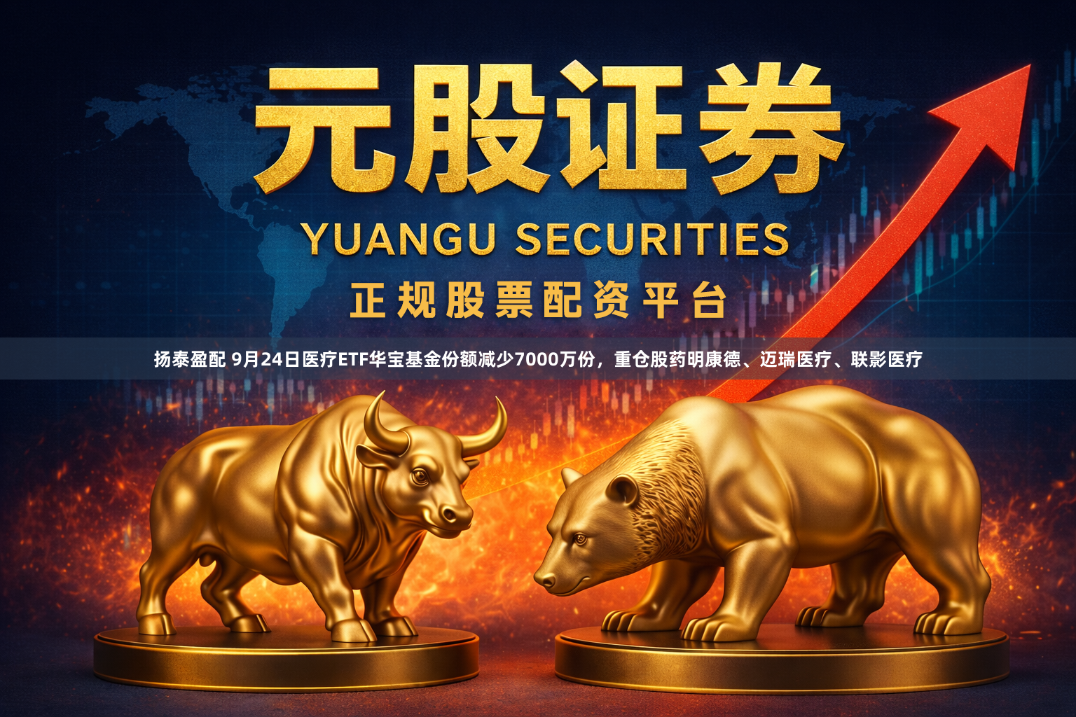 扬泰盈配 9月24日医疗ETF华宝基金份额减少7000万份，重仓股药明康德、迈瑞医疗、联影医疗