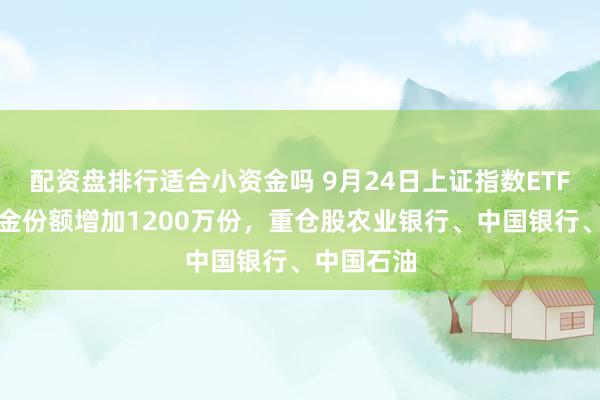 配资盘排行适合小资金吗 9月24日上证指数ETF汇添富基金份额增加1200万份，重仓股农业银行、中国银行、中国石油